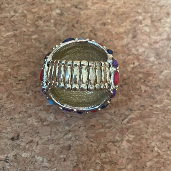 Statement Ring Gold Tone Cluster Glass Stone Costume Jewelry Bohemian all sizes - Picture 6 of 8